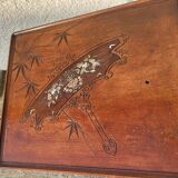 Japanese style table with bronze ornaments by Gabriel Viardot