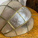 Mother-of-pearl and brass wall light