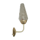 Applique métal doré et verre 1970