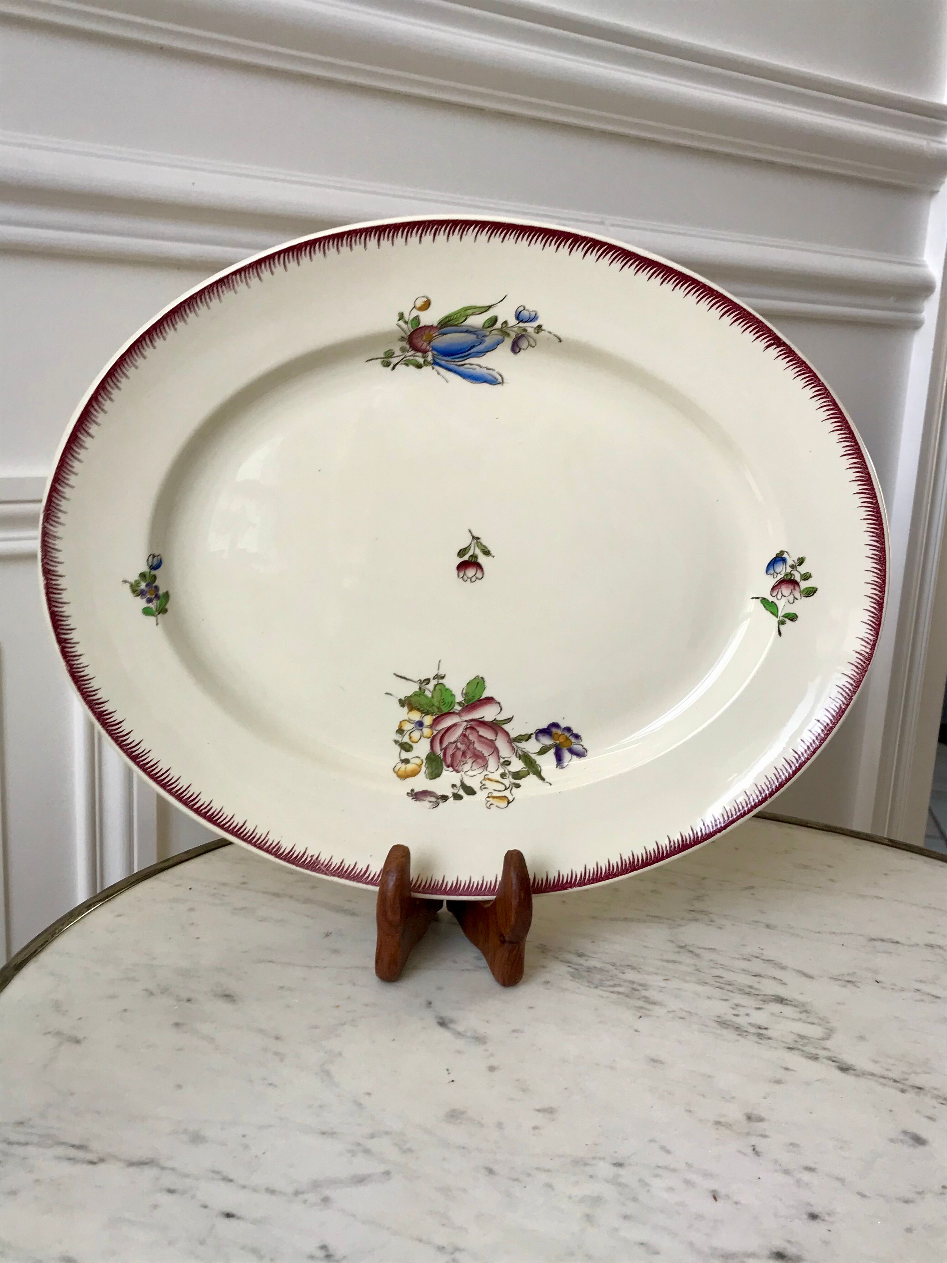 oval dish Villeroy & Boch La Louvière Belgian manufacture in Iron Earth early twentieth century