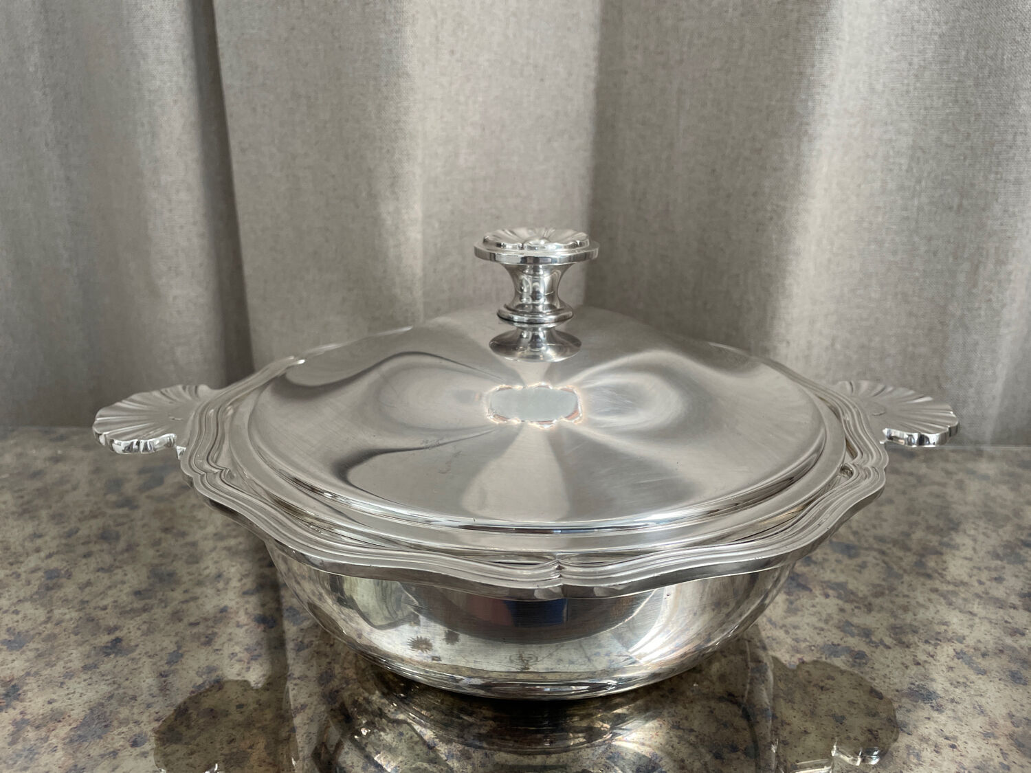 Vegetable Christofle silver metal Louis XV style "net/Chinon