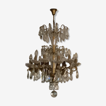 Crystal chandelier with tassels