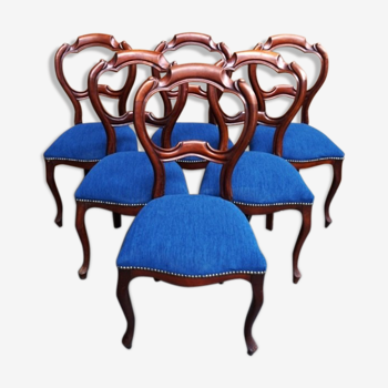Lot 6 chaises antiques style Louis XV