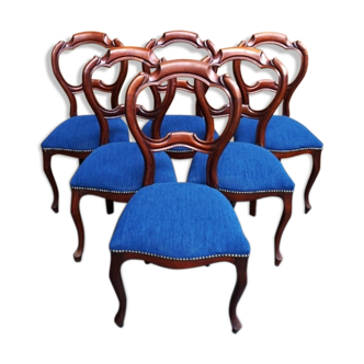 Lot 6 chaises antiques style Louis XV