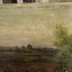 Antique painting, landscape with pond, signed and dated 1895