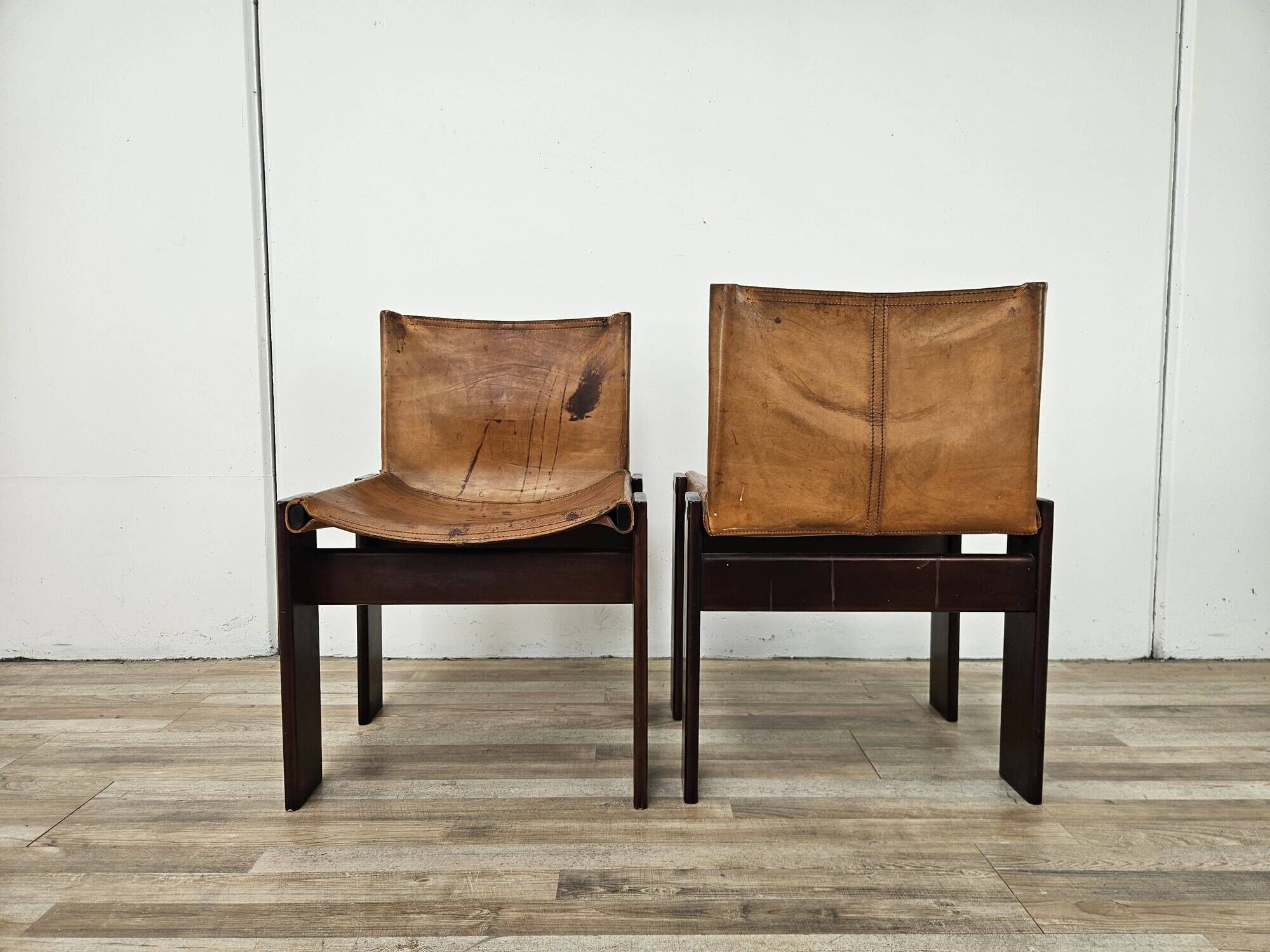 Pair of Monk chairs by Afra and Tobia Scarpa for Molteni, 1970