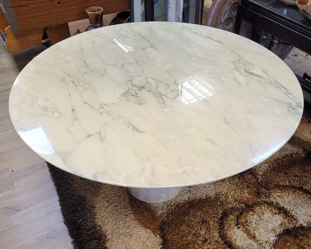 Carrara marble dining table