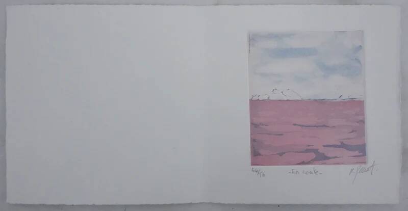 Matthieu Perramant: En route, original signed engraving