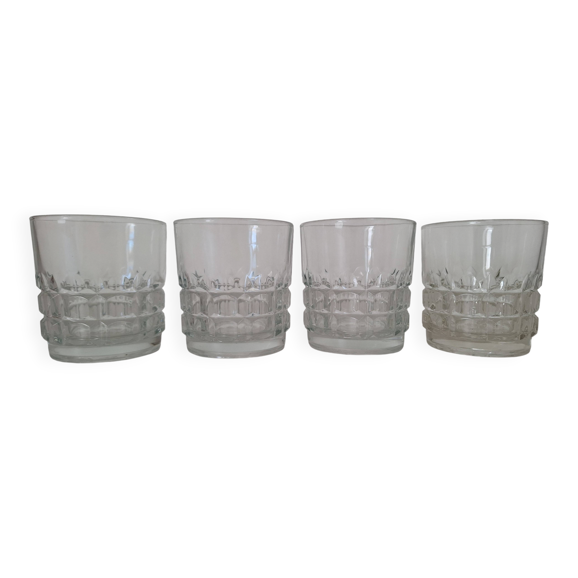 4 whisky glasses from the 70s