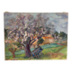 Under the cherry tree in bloom, oil on canvas signed Lacas.