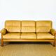 Complete camel leather lounge set from the 1960s.