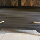 Restyled art deco bookcase shelf cabinet