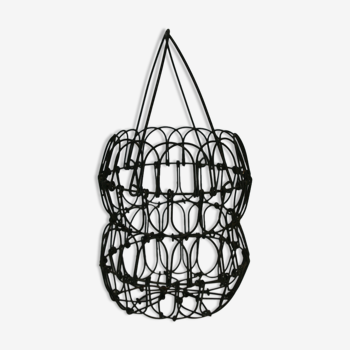 Egg basket in braided metal