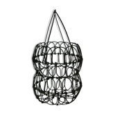 Egg basket in braided metal