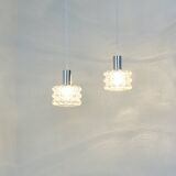 Set bubble glass pendants by Helena Tynell, 1970s