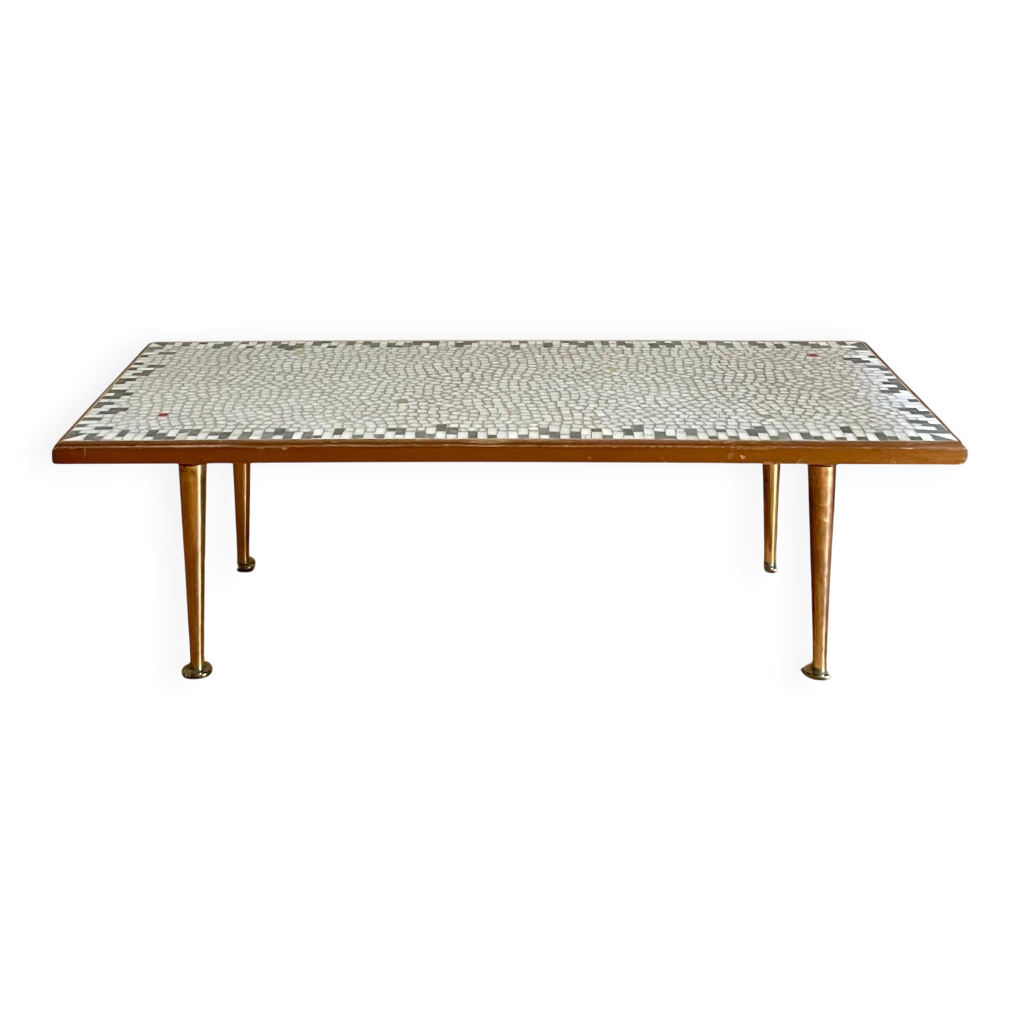 Berthold Müller Mosaic and Brass Table
