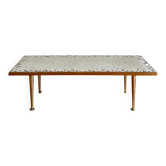 Table en mosaïque et en laiton de Berthold Müller