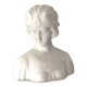 Tête et buste de femme en faïence craquelée