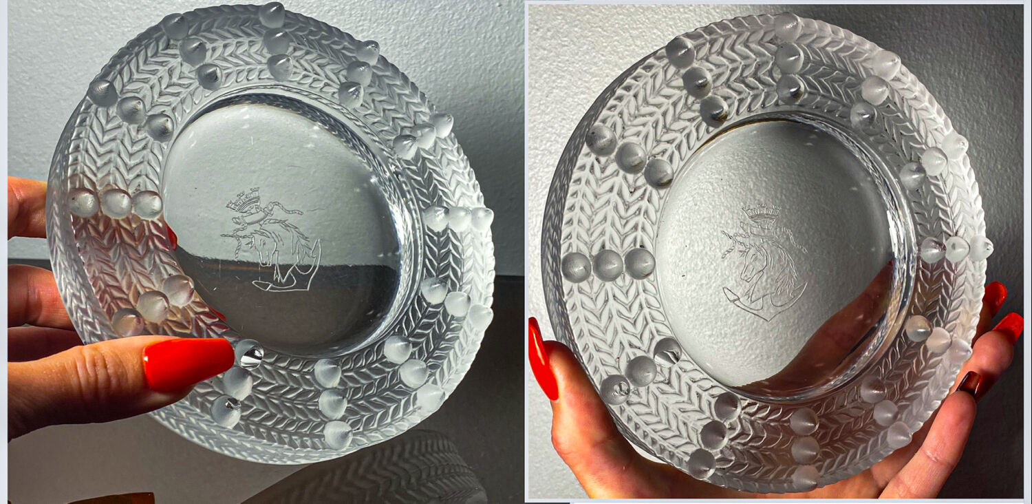 Unsigned Lalique Jamaica ashtray