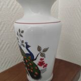 Porcelain vase with peacock decoration