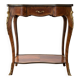 Louis XV console table with marquetry and bronze fittings.