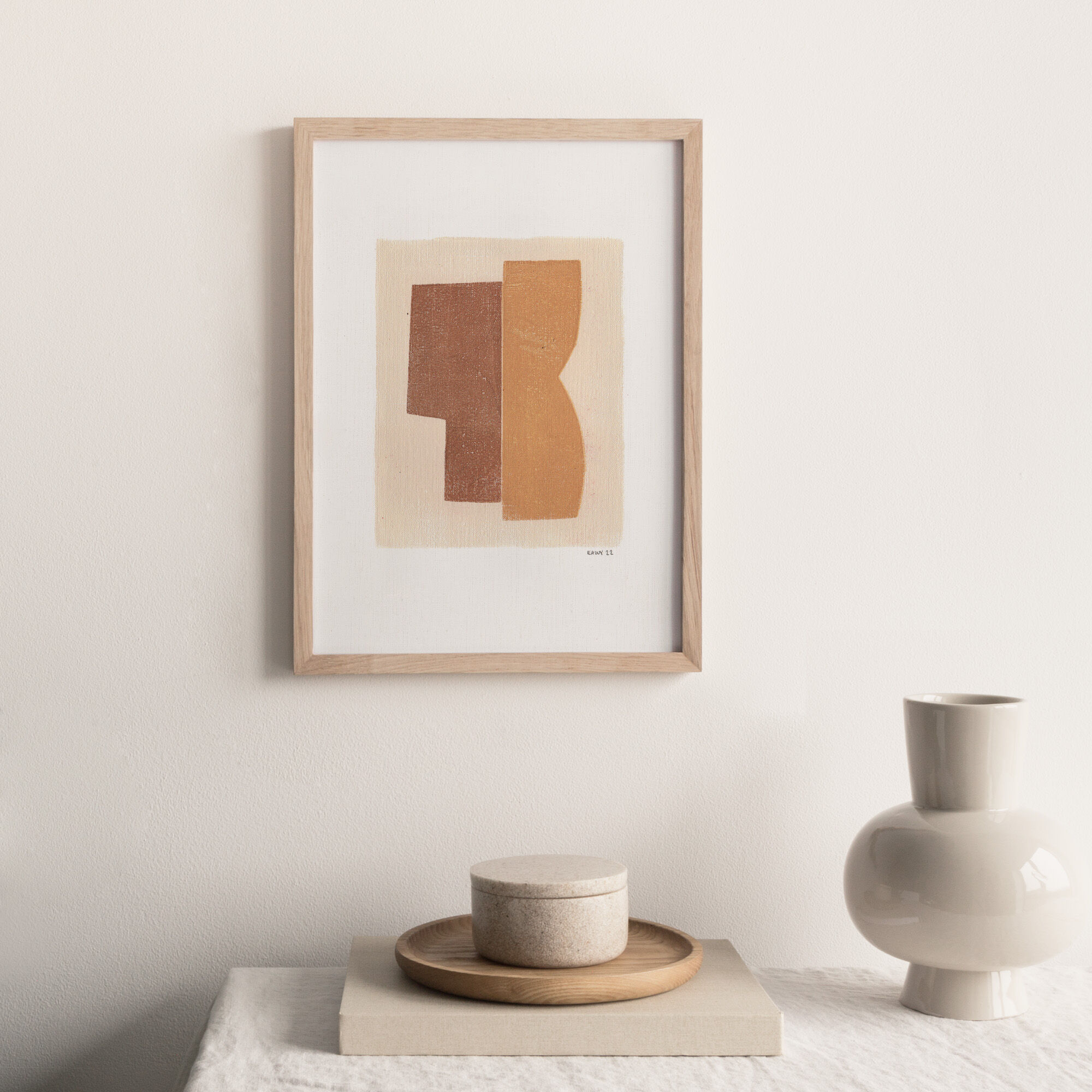 Painting on paper •Terracotta M708 • signed eawy