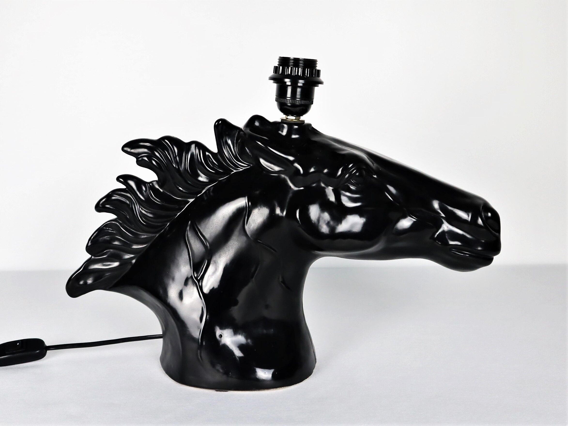 Ceramic horse lamp 1980