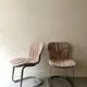 Chaise Cidue en chrome et velours ras, Willy rizzo design 1970