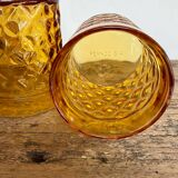 6 Pernod amber glasses