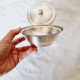 Sugar bowl, pot or cup with lid in Brushed Silver Metal 8Gr