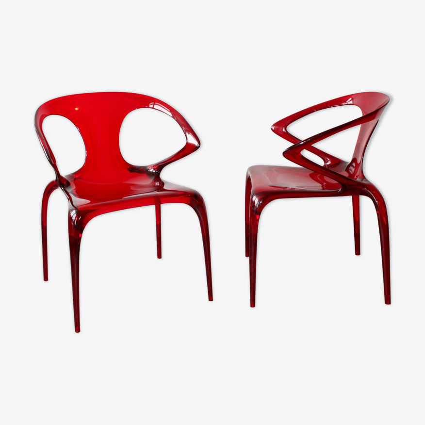 Paire de chaises AVA par Song Wen Zhong pour Roche Bobois, XXème. | Selency