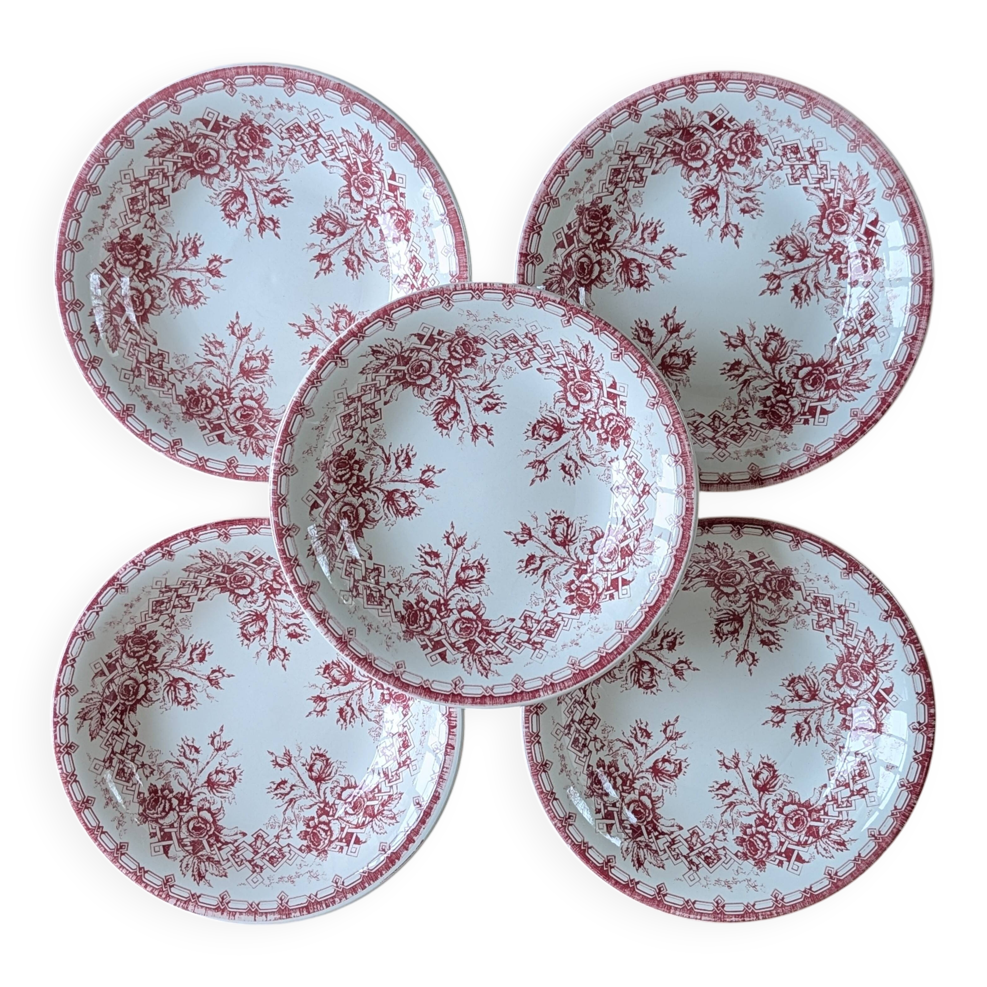 5 deep plates Sarreguemines