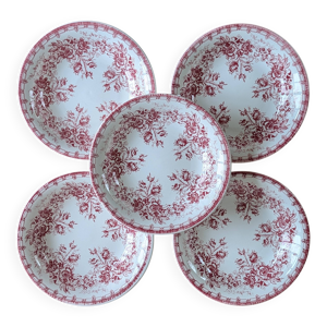 5 assiettes creuses Sarreguemines