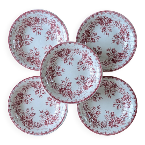 5 assiettes creuses Sarreguemines