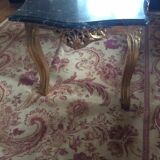 Coffee table in wood and marble