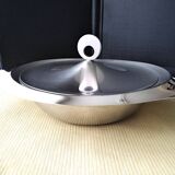 Légumier en acier inoxydable satiné  Années 70