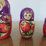 4 Russian dolls " Matryoshkas " 70s