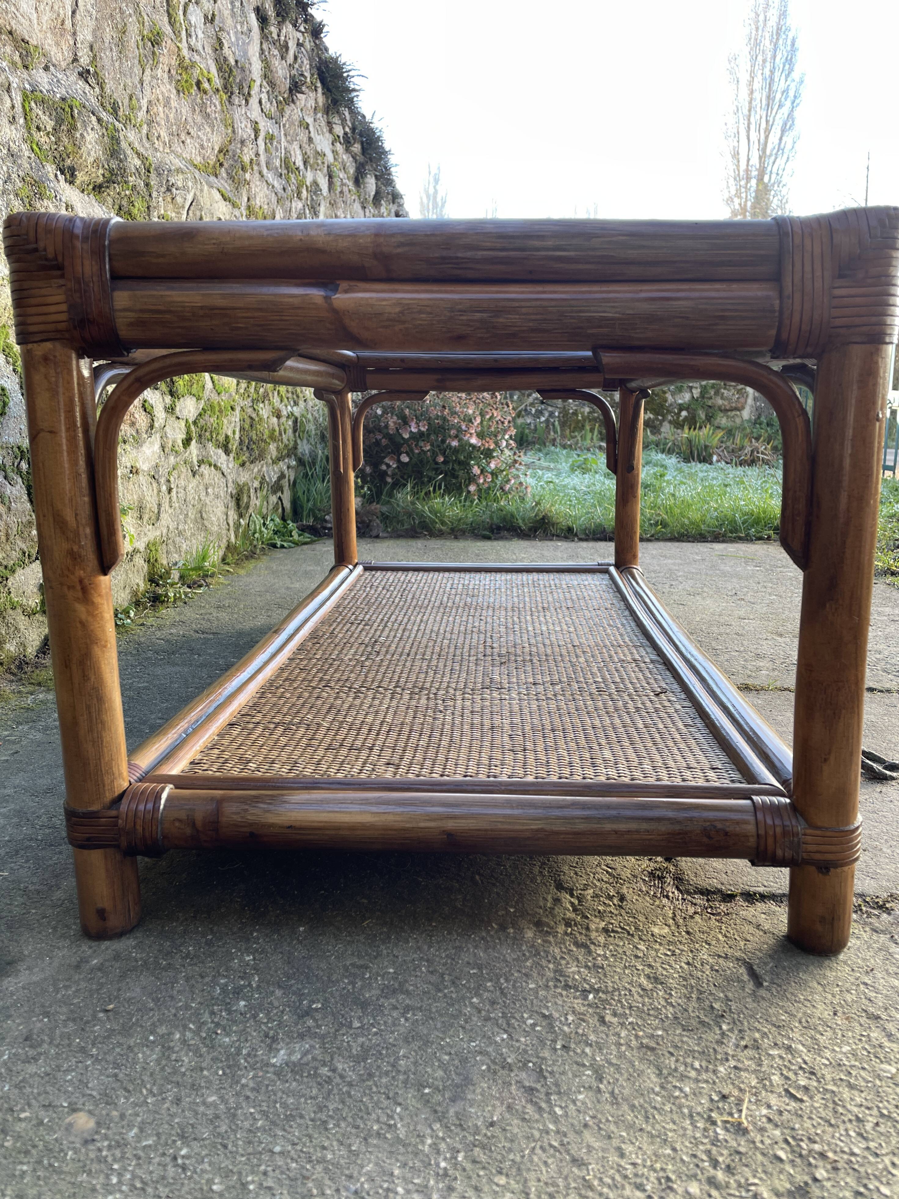 Roche Bobois bamboo coffee table