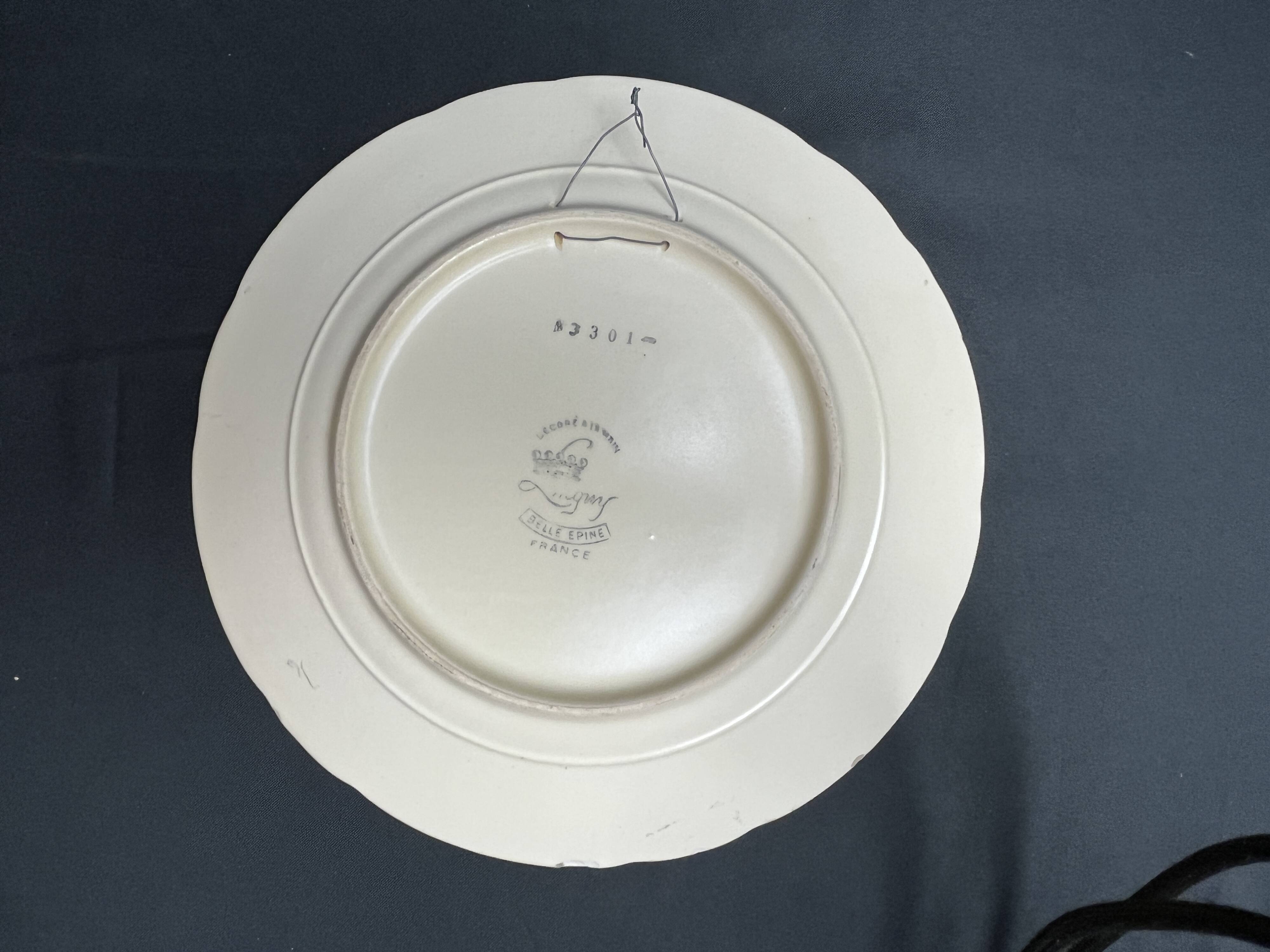 Longwy, Belle Epine earthenware plate circa 1960