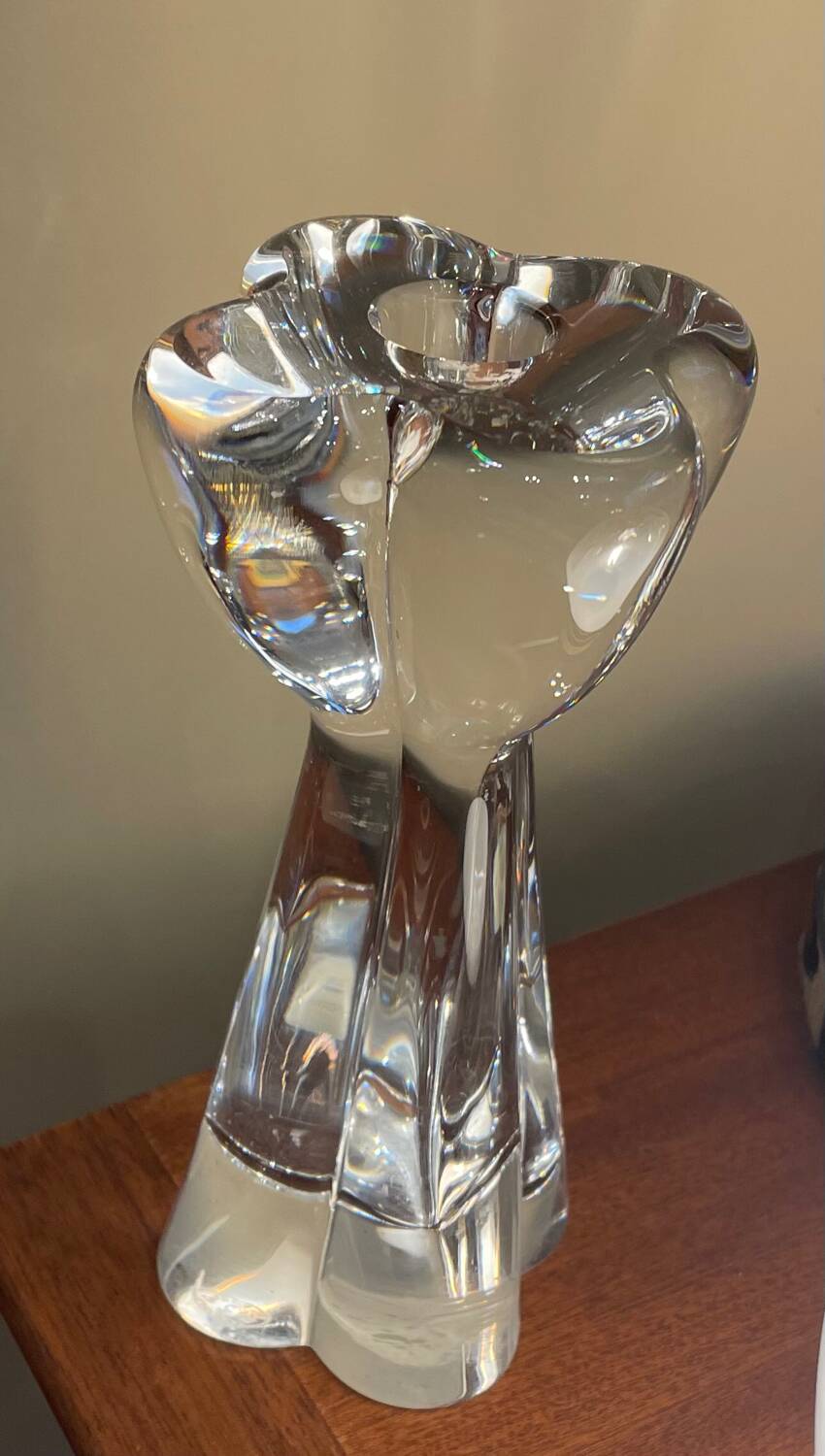 Baccarat crystal candle holder