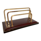 Mail rack brass garnet leather ILG Belgium