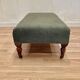 Sofa à roulettes kaki et chêne design 1950.