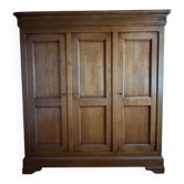 Solid oak wardrobe with 3 doors
