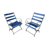 Pair of old garden armchairs