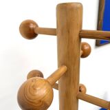 Free-standing coat rack in solid pine, Les Arcs, 1970s