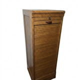 Art Deco curtain cabinet from the 1930s in oak with interior drawers, 120cm H.