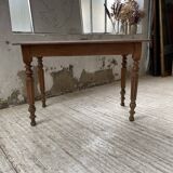 Walnut and marble bistro table 1890