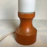 Scandinavian orange wooden lamp