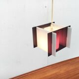 Mid-century space style acrylic cube pendant lamp, 1960s