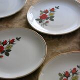 6 dessert plates from Moulin des loups, "Carmen" model, in very good condition